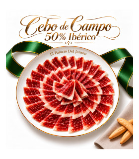 Imagen principal de Jambon cebo en campagne 50% ibérique tranché 100 gr