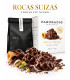 Roca Suiza de chocolate negro con pistacho y avellanas